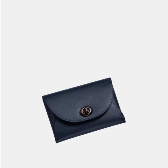 Coach Handbags - Coach Card Case Black Leather Holder NWT